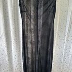 CDC Sheer Mesh Metallic Geometric Semi Evaded Gothic Asian Inspired Midi Dress 6 Photo 3