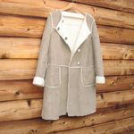 Armani Jeans Faux Shearling Jacket Coat 2 Tan Photo 2