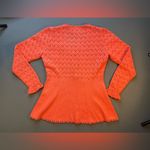 Vintage Picardo Knits Maxi Dress 2 pieces long sleeve jacket + sleeveless dress Orange Photo 2