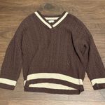 Altar'd State  Brown and Cream Knit Sweater Photo 0