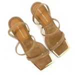 Good American Women’s Suede Beige Standout Square Toe Shoes Size 6.5 Photo 2