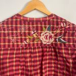 Johnny Was  Lani Victorian Effortless Blouse In Plaid size small Photo 7