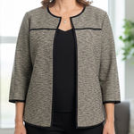 Ming Wang  Metallic Thread‎ Blazer Jacket Women’s Size Large Photo 0