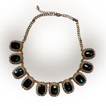 Elegant Green and Gold Costume Necklace Photo 0