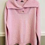 Talbots  Pink Shawl Collar Button V Neck Cotton Mix Pullover Sweater XL Photo 0