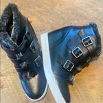 Coconuts by Matisse  Black Ankle Boots with Fur Trim Photo 4