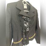 Sharagano  Paris wool black jacket with chain and ribbon detail Photo 1