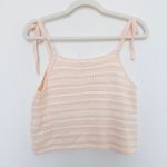 American Eagle  Womens Top Size S Pink Crochet Knit Button‎ Tank Cottage Summer Photo 6