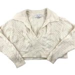 L'Academie L’Academie - miles Cable Pullover Sweater in White Photo 0
