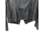 ALLSAINTS Vintage Cargo Leather Biker Jacket‎ Size 0 Gray Photo 12