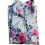 Victoria's Secret Victoria Secret Sleep Shirt Floral Long Sleeve Button Down Satin Silky Large Photo 4