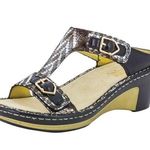 Alegria Lara Wedge Leather Sandal Schmancy Bronze Photo 0