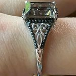 Natural Smoky Quartz Sterling Silver Solitaire Ring Size 10 Photo 2