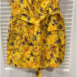 ALC Frank A.L.C. Gilmour Yellow Floral Linen Romper Floral Size 12 NWT Coconut Girl Beach Photo 7