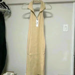 Half zip halterr dress Tan Size XS Photo 1