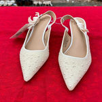A New Day Women's Milan Slingback Heels - size 8.5 wedding guest pearl Photo 0