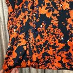 Devlin  Orange Floral Surplice Front Cut Out Back Sleeveless Top Size XS Photo 10