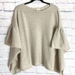ZARA  oatmeal cashmere sweater poncho cape Photo 0