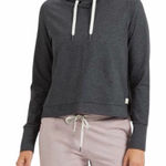 Vuori  Heather Gray Halo Essential Hoodie Cropped Pullover Women’s size Medium Photo 0