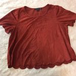 Boutique Red Suede Top  Photo 0