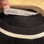 Athleta  Women's Size‎ Small Tank Top Black White Stretchy Ribbed Sleeveless Knit Photo 4