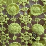 Cato  Bright Yellow Floral Crochet Lace Front T-Shirt Medium Hippie Photo 2