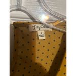 Lily White  Polka Dot Blouse‎ Women's Size Small Mustard Yellow Top Crossover Photo 1