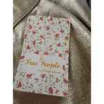 Free People  NWT Metallic Gold Back Faux Pockets Vegan Suede Leggings MSRP $78 Photo 4