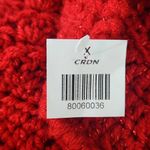 Red Crochet Knit Scarf and Hat Set NWT One Size Red Crochet Scarf with Hat Photo 4