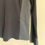Athleta  | Spotlight Long Sleeve Black Grey Pinstripe Active Top Medium Photo 2
