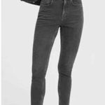 Everlane  Womens High Rise Skinny Denim Jeans Zip Fly Washed Black Size 28 Tall Photo 0