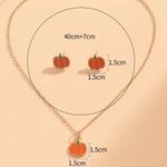 Pumpkin necklace and earrings set Photo 2