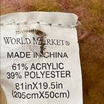 Cost Plus World Market Textured Acrylic Fringe Scarf Pink Photo 4