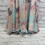 Mori Lee  Prom Dress 99024 Gardner Size 6 Blue Floral Beaded Off Shoulder Ruffle Photo 5