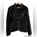 PacSun Oversized Black Jean Jacket Denim Unworn Moto Jacket M Distressed Western Photo 1