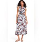Rhode X Target Light Blue Floral Print Sleeveless Cut Out Midi Dress Size XXS Photo 1