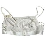 Aerie NWT American Eagle White Unlined Adjustable Strap Scoop Neck Bralette Med Photo 1