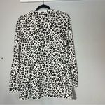 Loft Mockneck Sweater Cheetah Black Cream Leopard Cotton Size XL Cotton Photo 6