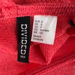 Divided Open Back Red Knit High-Low Sweater Size S Oversized Photo 1