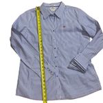 Ariat  Womens Fitted Western Shirt XL‎ Blue White Striped Long Sleeve Button Down Photo 7