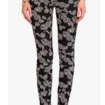 Marc Jacobs Workwear Pants 4/27 Stick Mid Rise Skinny Leg Black Floral Black Photo 0