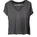 Champion women's size medium gray pullover short sleeve v-neck stretchy t-shirt Photo 5