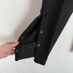 Veronica Beard Irving Pant Button Leg Ponte Straight Leg Ankle Black Size 4 EUC Photo 9