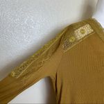 Free People  Lola Lace Trim V-neck Long Sleeve Oversized Tee Size XS Photo 8