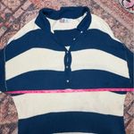 FP Beach Free People Beach Knit Picnic Stripe Sweater Romper In Sailers Blue Combo medium Photo 9