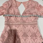 Stylestalker Elora Light Pink Lace Long Sleeve Open Back Mini Dress Size M Photo 7