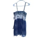NV Couture Silver Sequin Navy Blue Tulle Party Dress Size‎ 6 Photo 5