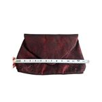 ADOLFO DOMINGUEZ Red Black Snake Print Envelope Clutch Handbag Photo 2