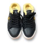 Cavalli Class Black Shearling Lined Mule Sneakers Gold Snakeskin Size 7.5 Cozy Photo 0