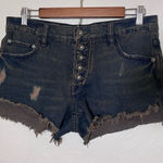 Free People  Runaway Slouchy Denim Cutoff Shorts 26‎ Photo 0